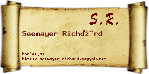Seemayer Richárd névjegykártya